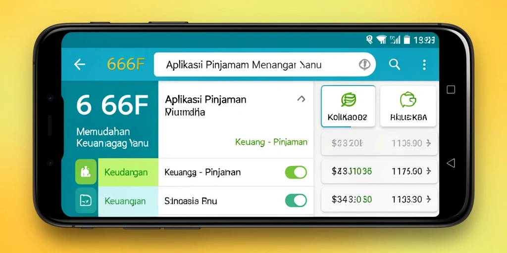 Tampilan antarmuka aplikasi Pinjaman yang intuitif dan sederhana.