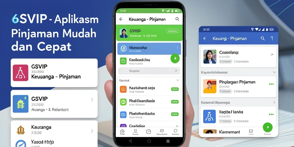 Antarmuka aplikasi 6SVIP menampilkan proses pengajuan pinjaman yang mudah dipahami.