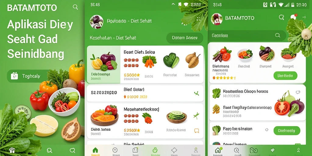 Tampilan antarmuka aplikasi BATAMTOTO untuk Diet Sehat.