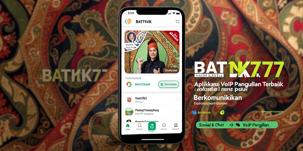 Antarmuka BATIK77 yang menarik dan fungsional untuk VoIP Panggilan.