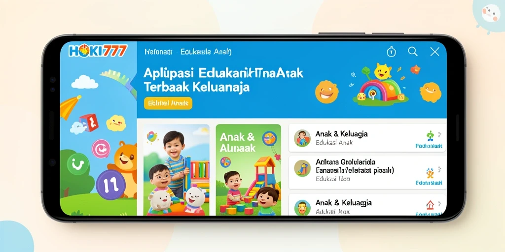 Tampilan antarmuka HOKI777 yang ramah anak dengan berbagai fitur edukasi.