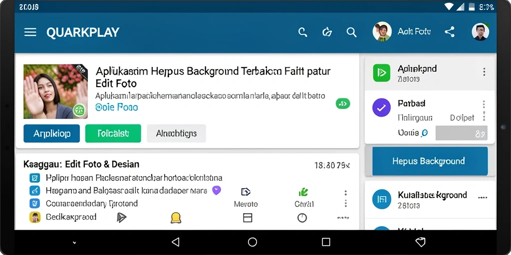 Antarmuka pengguna QUARKPLAY saat proses penghapusan background.