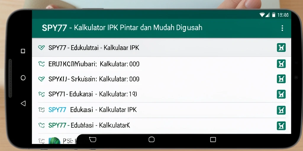Tampilan antarmuka SPY77 yang user-friendly dan fungsional.